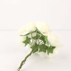 48 Roses 1" Ivory Real Touch Artificial DIY Foam Rose Flowers With Stem, Craft Rose Buds - Bell Racket Store