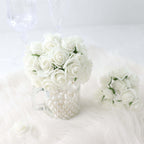 48 Roses 1" Ivory Real Touch Artificial DIY Foam Rose Flowers With Stem, Craft Rose Buds - Bell Racket Store