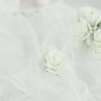 48 Roses 1" Ivory Real Touch Artificial DIY Foam Rose Flowers With Stem, Craft Rose Buds - Bell Racket Store