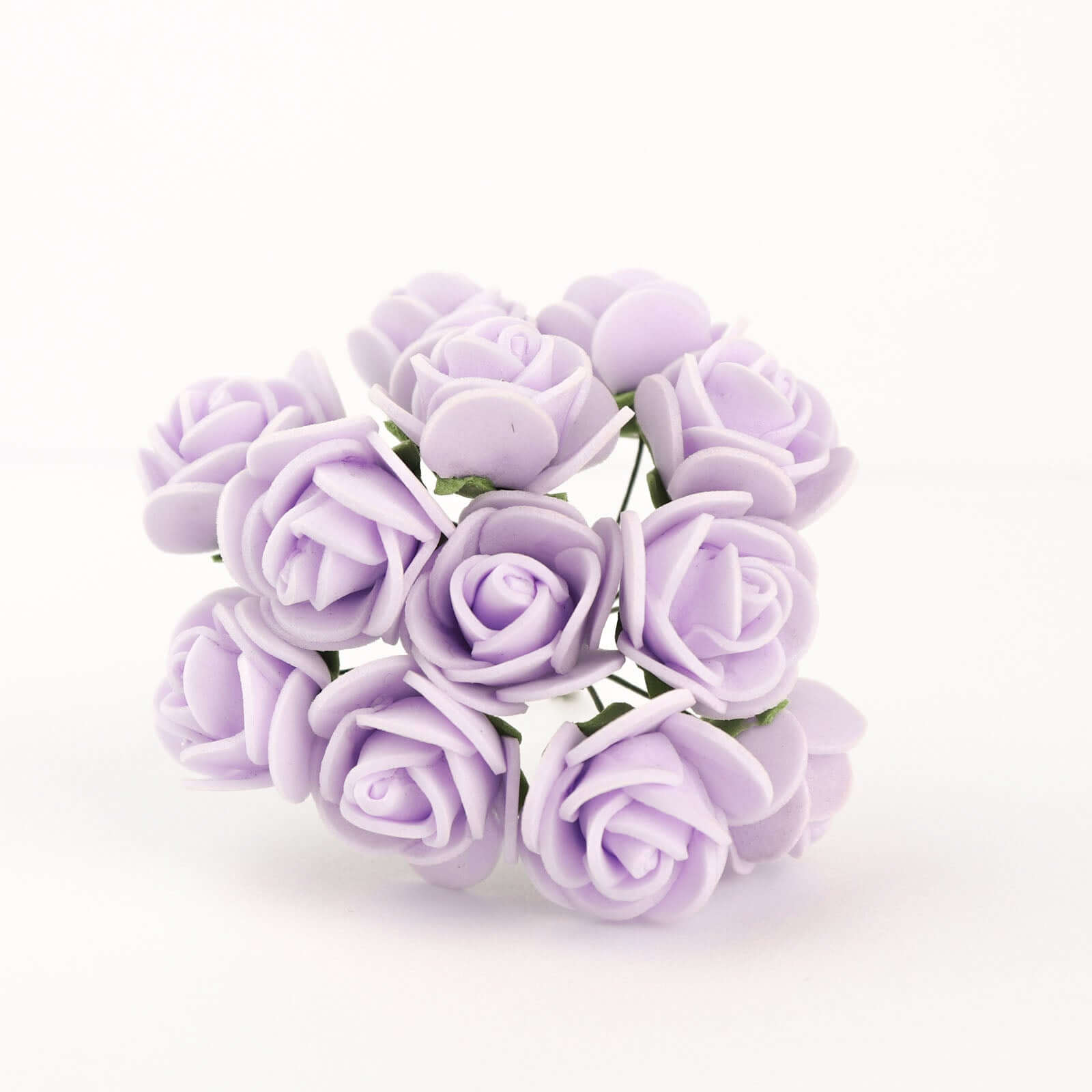 48 Roses 1" Lavender Lilac Real Touch Artificial DIY Foam Rose Flowers With Stem, Craft Rose Buds - Bell Racket Store