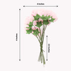 48 Roses 1" Pink Real Touch Artificial DIY Foam Rose Flowers With Stem, Craft Rose Buds - Bell Racket Store