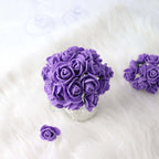 48 Roses 1" Purple Real Touch Artificial DIY Foam Rose Flowers With Stem, Craft Rose Buds - Bell Racket Store