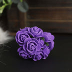 48 Roses 1" Purple Real Touch Artificial DIY Foam Rose Flowers With Stem, Craft Rose Buds - Bell Racket Store
