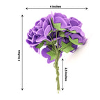 48 Roses 1" Purple Real Touch Artificial DIY Foam Rose Flowers With Stem, Craft Rose Buds - Bell Racket Store