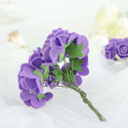 48 Roses 1" Purple Real Touch Artificial DIY Foam Rose Flowers With Stem, Craft Rose Buds - Bell Racket Store