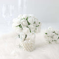 48 Roses 1" White Real Touch Artificial DIY Foam Rose Flowers With Stem, Craft Rose Buds - Bell Racket Store