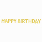 4ft Gold Glittered Happy Birthday Paper Hanging Garland Banner Party Decor - Bell Racket Store