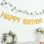 4ft Gold Glittered Happy Birthday Paper Hanging Garland Banner Party Decor - Bell Racket Store