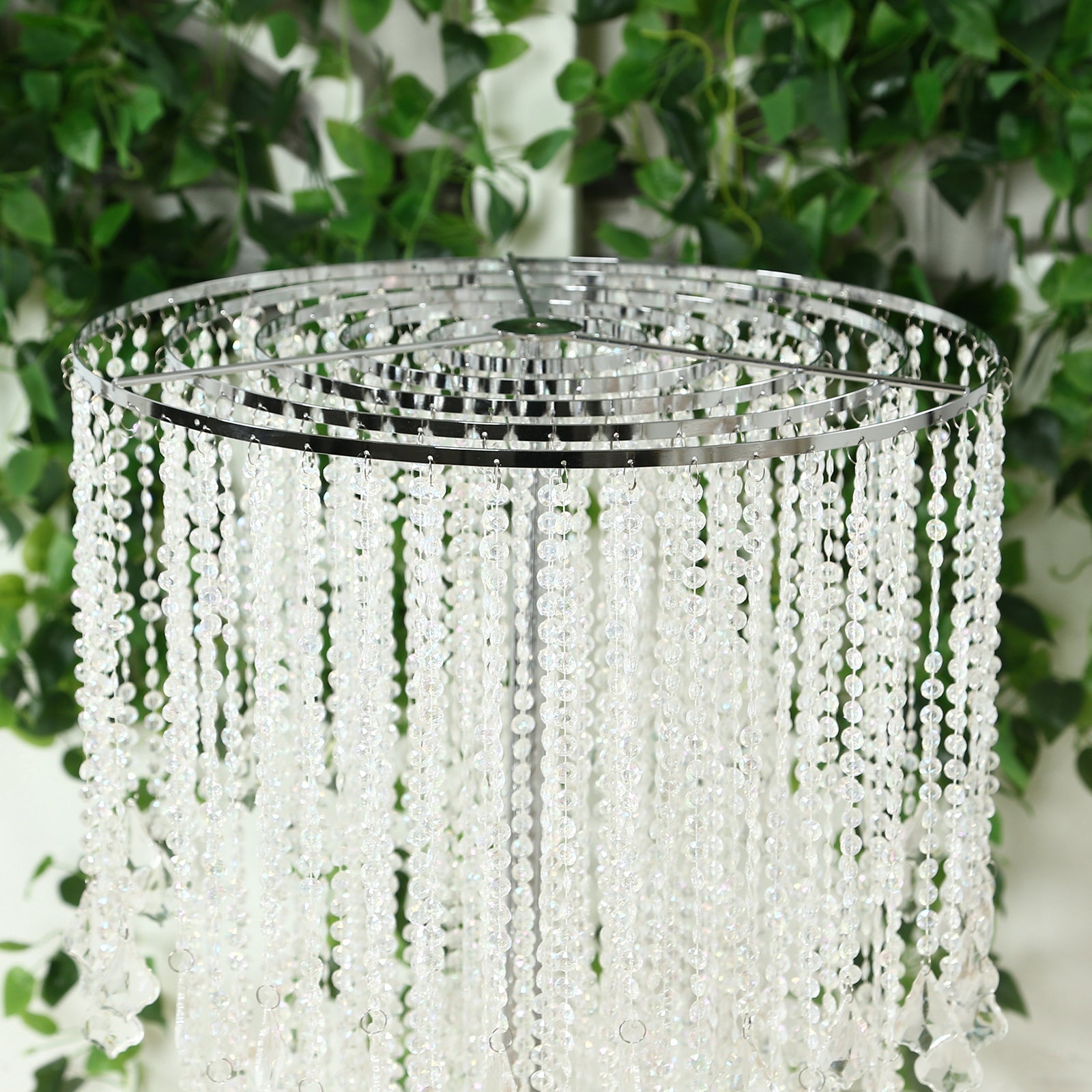 4ft Table Centerpiece in Crystal Beaded Waterfall Chandelier Style â€“ Cascading Metal Floral Stand for Weddings & Luxury Event DÃ©cor - Bell Racket Store