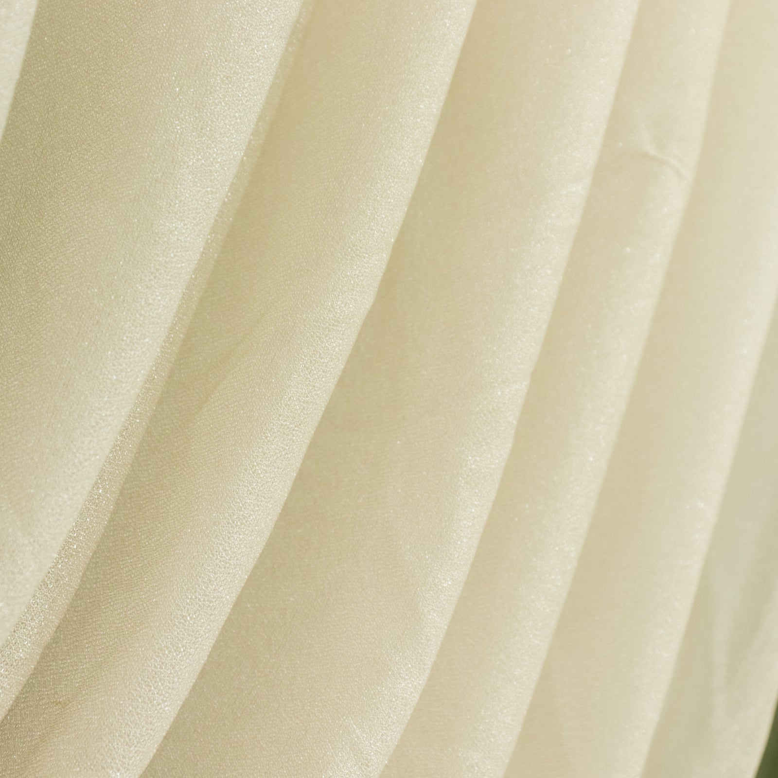 4ft x 4ft Sheer Chiffon Backdrop Valance Drapes â€“ Beige Curved Swag Topper Panel - Bell Racket Store
