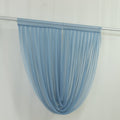4ft x 4ft Sheer Chiffon Backdrop Valance Drapes â€“ Dusty Blue Curved Swag Topper Panel - Bell Racket Store