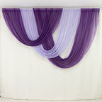 4ft x 4ft Sheer Chiffon Backdrop Valance Drapes â€“ Lavender Lilac Curved Swag Topper Panel - Bell Racket Store