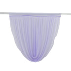 4ft x 4ft Sheer Chiffon Backdrop Valance Drapes â€“ Lavender Lilac Curved Swag Topper Panel - Bell Racket Store