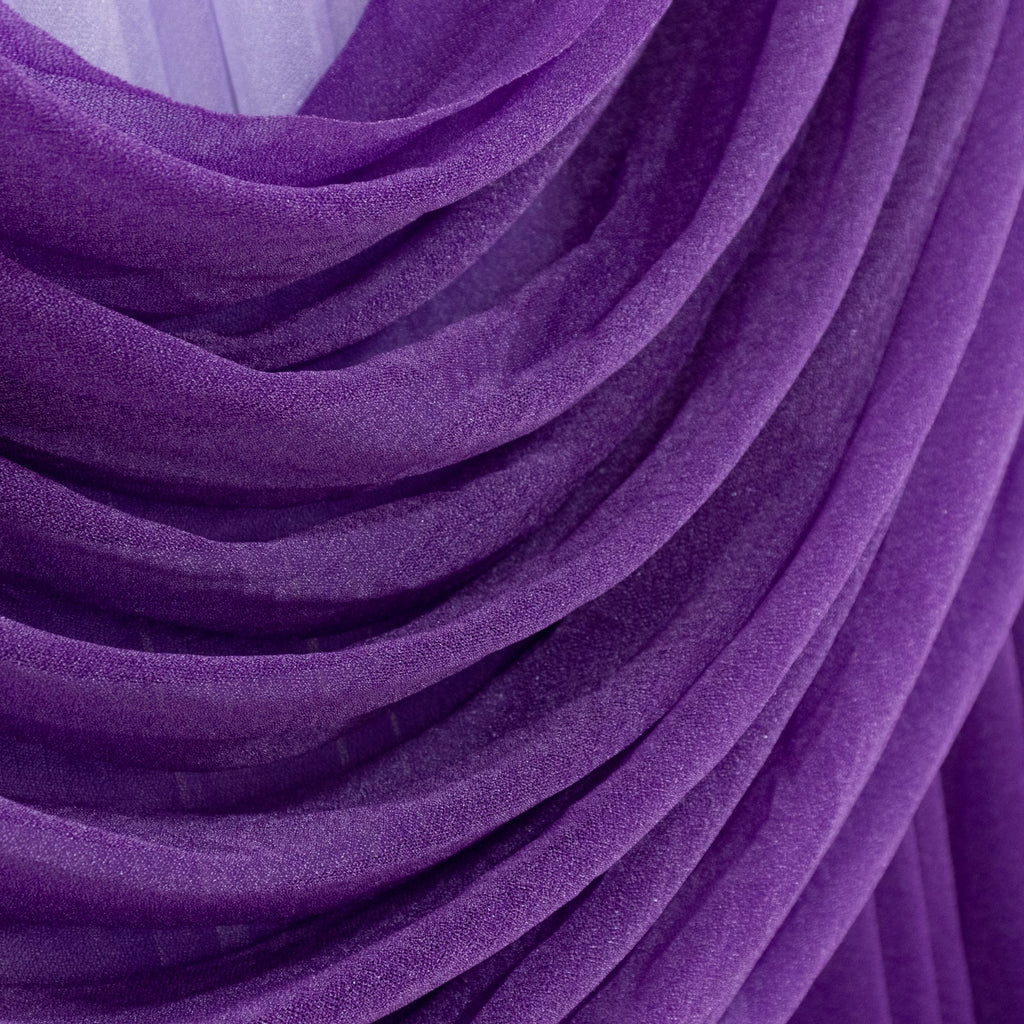 4ft x 4ft Sheer Chiffon Backdrop Valance Drapes â€“ Purple Curved Swag Topper Panel - Bell Racket Store