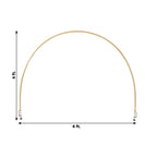 4ftx6ft Gold Metal Over - The - Table Rod Stand with Clamps, Round Top Balloon Arch Flower Stand for Wedding and Party Decorations - Bell Racket Store