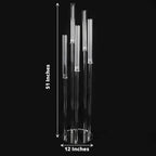 5 - Arm Round Cluster Crystal Candelabra Clear with Mirror Base - Radiant Candle Holder Table Centerpiece for Votive & Pillar Candles 51" - Bell Racket Store