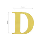 4 Pack 5" Metallic Gold Alphabet Stickers Banner, Customizable Stick on Gold Letters - D