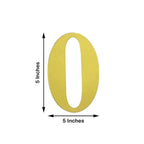 4 Pack 5" Metallic Gold 0-9 Number Stickers Banner, Customizable Stick On Numbers - 0