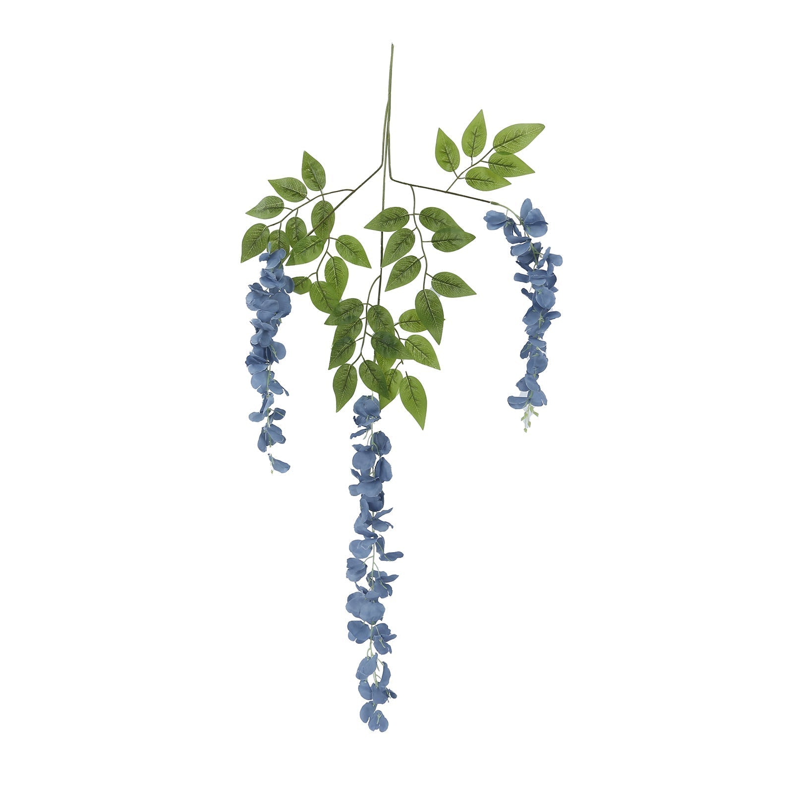 5 Pack 44" Silk Hanging Wisteria Flower Garland Vines in Dusty Blue, Elaborated 3 Full Strands in 1 Bush - Bell Racket Store