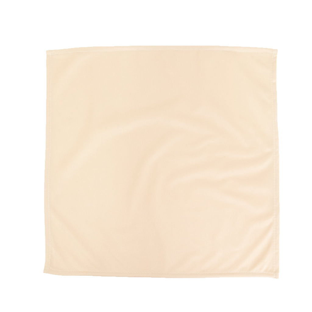 5 Pack Beige Scuba Napkins â€“ 17"x17", Wrinkle - Free & Stain Resistant Cloth Napkins - Bell Racket Store