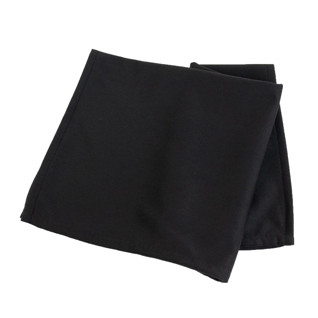 5 Pack Black Scuba Napkins â€“ 17"x17", Wrinkle - Free & Stain Resistant Cloth Napkins - Bell Racket Store