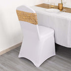 5 Pack Chair Sash Bands with Wave Embroidered Sequins Gold - Gleaming Accent for Weddings & Banquets - Bell Racket Store