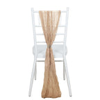 5 Pack Cheesecloth Gauze 16"x88" Chair Sashes Beige - Boho Chair Decorations - Bell Racket Store