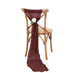 5 Pack Cheesecloth Gauze 16"x88" Chair Sashes Burgundy - Boho Chair Decorations - Bell Racket Store
