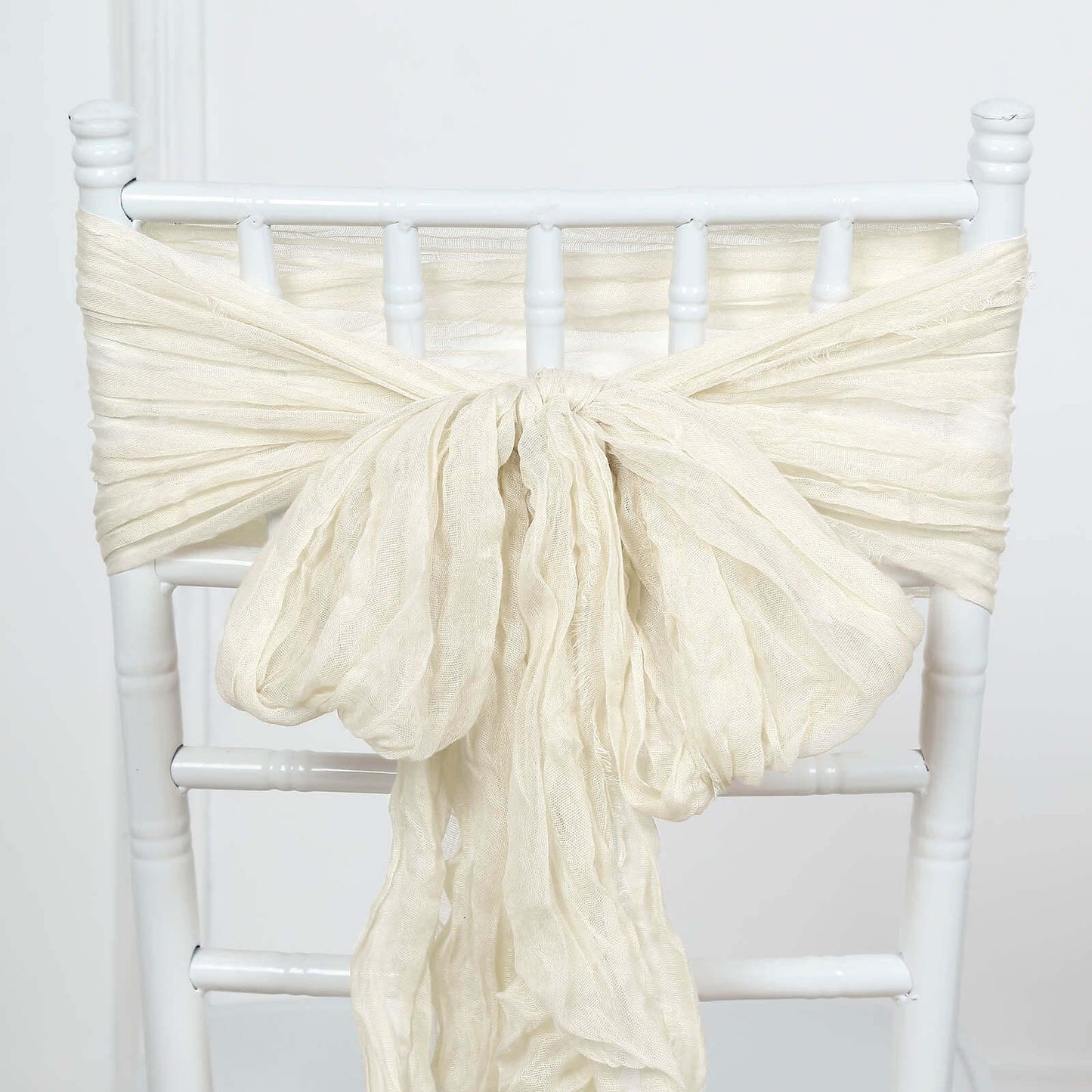 5 Pack Cheesecloth Gauze 16"x88" Chair Sashes Cream - Boho Chair Decorations - Bell Racket Store