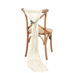 5 Pack Cheesecloth Gauze 16"x88" Chair Sashes Cream - Boho Chair Decorations - Bell Racket Store