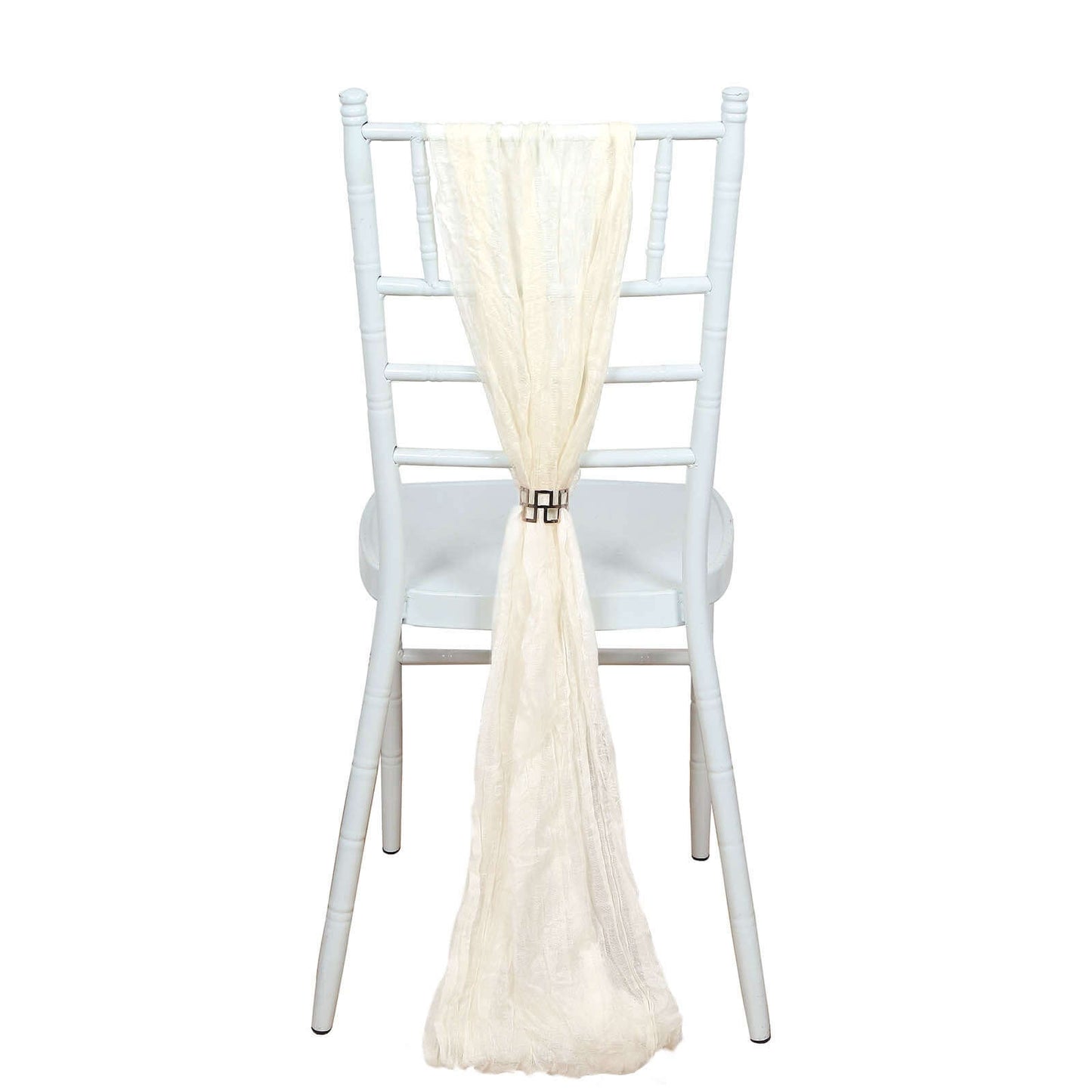 5 Pack Cheesecloth Gauze 16"x88" Chair Sashes Cream - Boho Chair Decorations - Bell Racket Store
