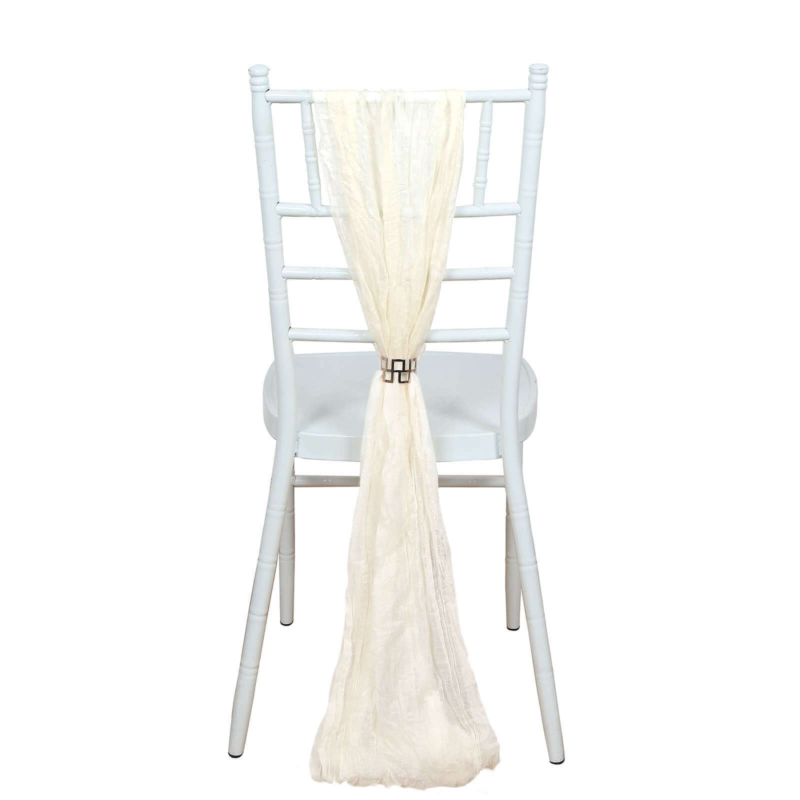 5 Pack Cheesecloth Gauze 16"x88" Chair Sashes Cream - Boho Chair Decorations - Bell Racket Store
