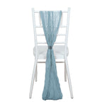 5 Pack Cheesecloth Gauze 16"x88" Chair Sashes Dusty Blue - Boho Chair Decorations - Bell Racket Store