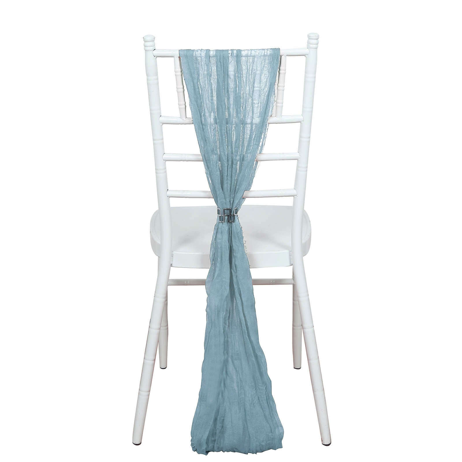 5 Pack Cheesecloth Gauze 16"x88" Chair Sashes Dusty Blue - Boho Chair Decorations - Bell Racket Store