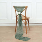 5 Pack Cheesecloth Gauze 16"x88" Chair Sashes Dusty Sage Green - Boho Chair Decorations - Bell Racket Store