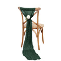 5 Pack Cheesecloth Gauze 16"x88" Chair Sashes Hunter Emerald Green - Boho Chair Decorations - Bell Racket Store