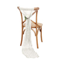 5 Pack Cheesecloth Gauze 16"x88" Chair Sashes Ivory - Stylish Boho Decor for Weddings & Gatherings - Bell Racket Store