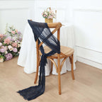 5 Pack Cheesecloth Gauze 16"x88" Chair Sashes Navy Blue - Boho Chair Decorations - Bell Racket Store