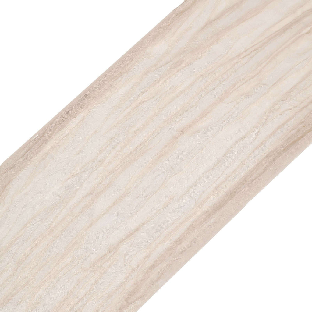 5 Pack Cheesecloth Gauze 16"x88" Chair Sashes Nude Beige - Boho Chair Decorations - Bell Racket Store