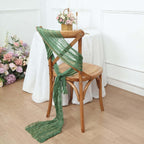 5 Pack Cheesecloth Gauze 16"x88" Chair Sashes Olive Green - Boho Chair Decorations - Bell Racket Store