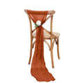 5 Pack Cheesecloth Gauze 16"x88" Chair Sashes Terracotta (Rust) - Boho Chair Decorations - Bell Racket Store