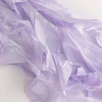 5 Pack Chiffon Satin Chair Sashes Lavender Lilac - Easy to Install Ruffled Curly Willow - Bell Racket Store