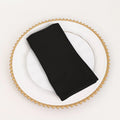 5 Pack Cotton Blend 20"x20" Napkins Black - Wrinkle - Resistant & Washable Dinner Napkins - Bell Racket Store