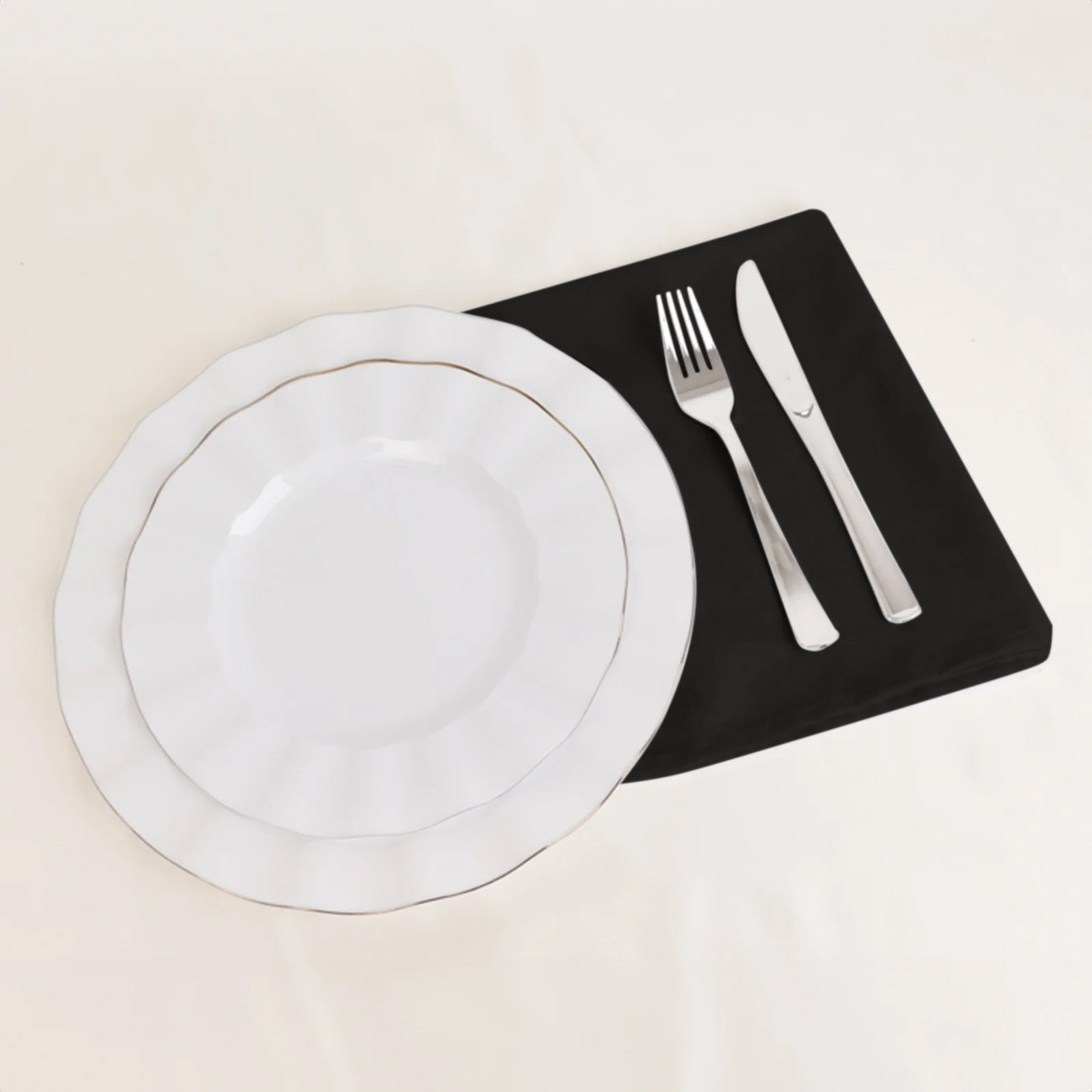 5 Pack Cotton Blend 20"x20" Napkins Black - Wrinkle - Resistant & Washable Dinner Napkins - Bell Racket Store