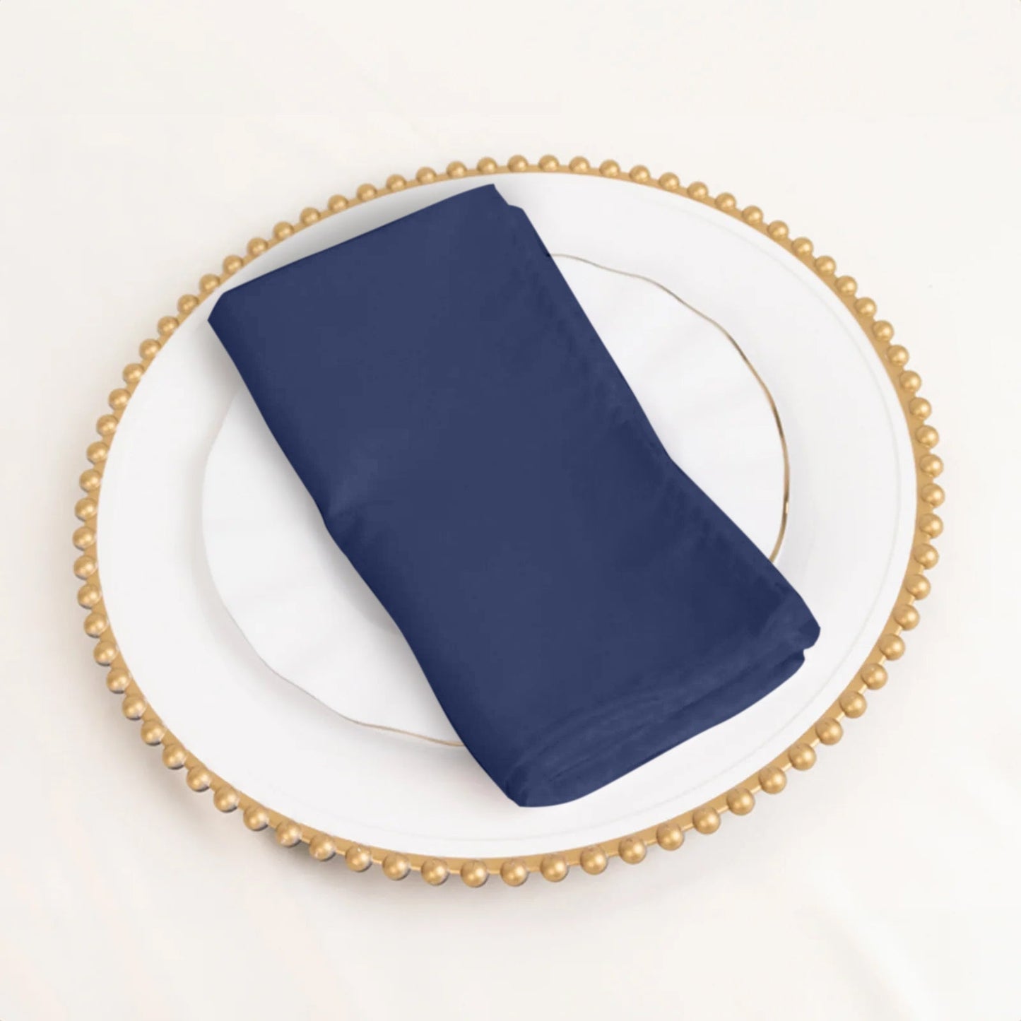 5 Pack Cotton Blend 20"x20" Napkins Navy Blue - Wrinkle - Resistant & Washable Dinner Napkins - Bell Racket Store