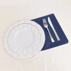 5 Pack Cotton Blend 20"x20" Napkins Navy Blue - Wrinkle - Resistant & Washable Dinner Napkins - Bell Racket Store