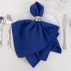 5 Pack Cotton Blend 20"x20" Napkins Royal Blue - Wrinkle - Resistant & Washable Dinner Napkins - Bell Racket Store