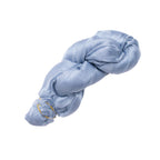 5 Pack Crinkled Organza 21"x21" Napkins Dusty Blue - Rustic Style Dinner & Party Napkins - Bell Racket Store