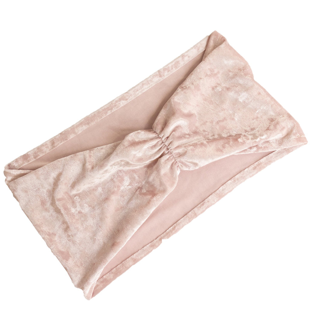 5 Pack Crushed Velvet Chair Bands Blush Wide Ruffle Style - Textured Chair Sashes for Stunning Event Decor - 8"x15" - Bell Racket Store