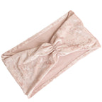 5 Pack Crushed Velvet Chair Bands Blush Wide Ruffle Style - Textured Chair Sashes for Stunning Event Decor - 8"x15" - Bell Racket Store